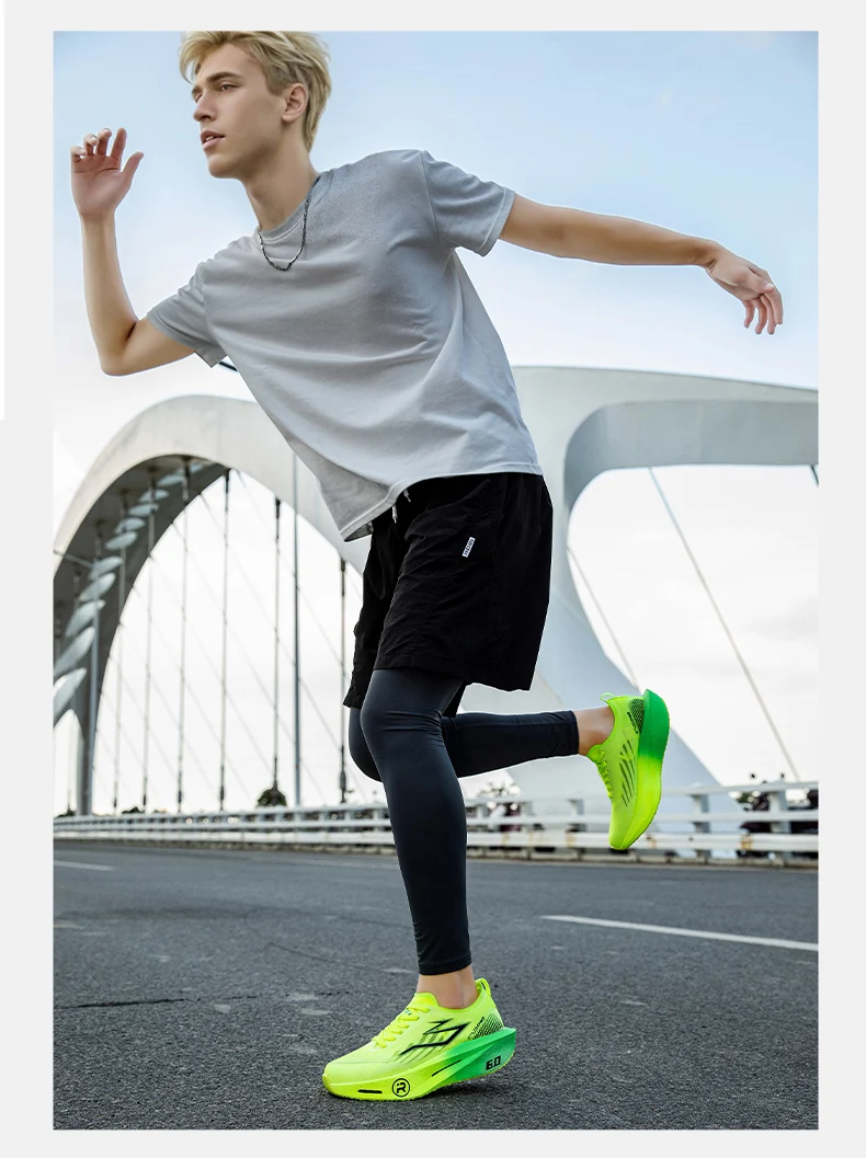 Running Shoes Carbon Board Profession Marathon Men Sports Breathable Lightweight Women's Comfortable Athletic Nonskid Sneakers