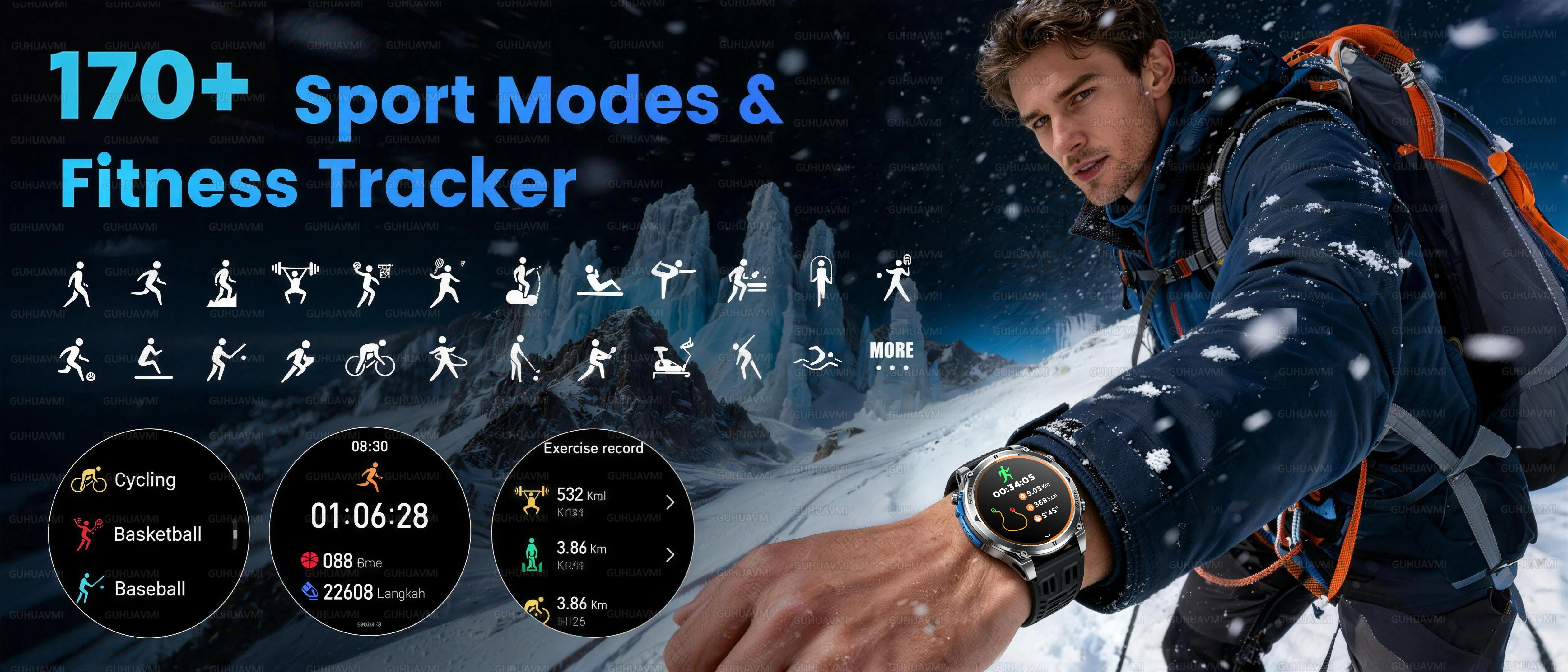 T-RX4 Ultra GPS Outdoors Military Smart Watch Men 1.7" AMOLED Compass 10ATM Waterproof 850mAh Battery Bluetooth Call Smartwatch