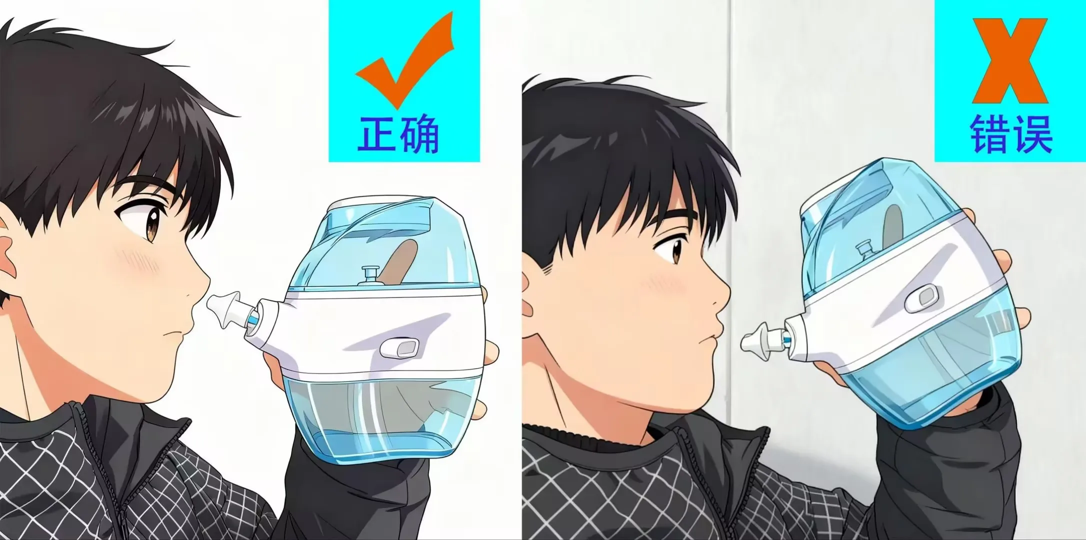Nasal irrigator 360° clean nasal cavity nose get the dunk out Keep the nasal cavity clean and healthy electric nose cleaner