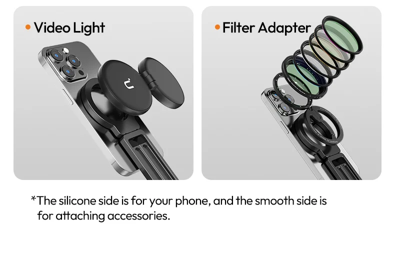Ulanzi MA38 MagLock Phone Stand Magnetic Phone Mount Selfie for iPhone 17 16 15 14 with Hidden Hook for Slopes Walls for Travel