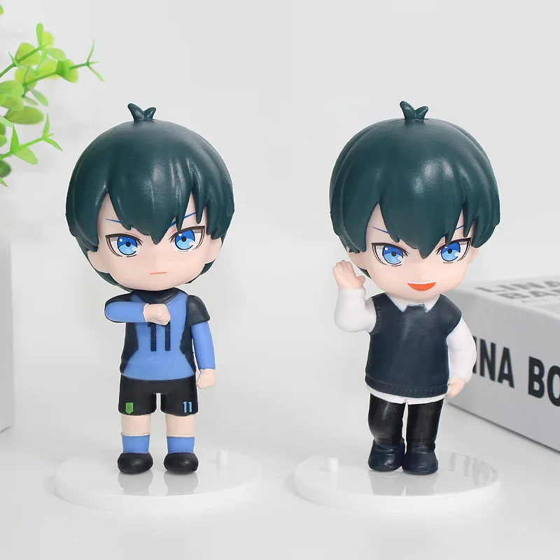 6pcs/set BLUE LOCK Isagi Yoichi Anime Figure Toys Collection Animation Model Cute Version Doll Desktop Ornaments