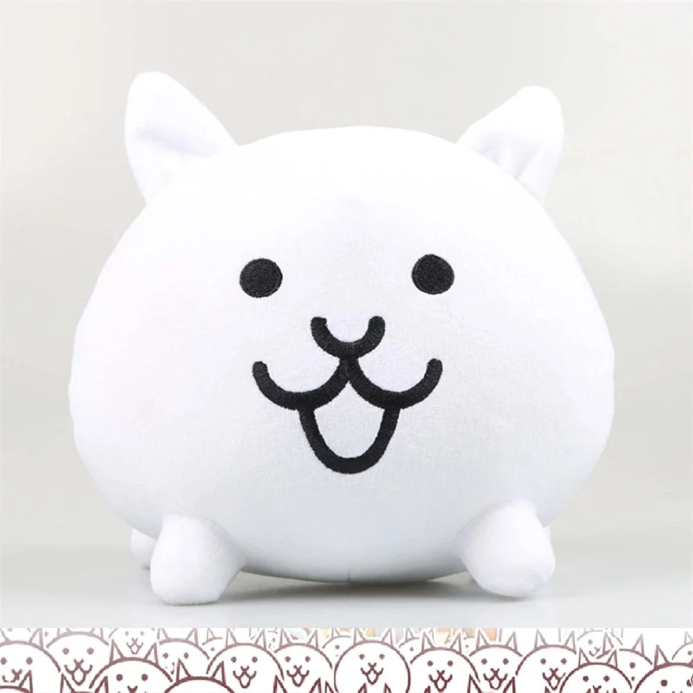 Cartoon The Battle Cats Plush Doll Nyanko Great War Stuffed Toy Soft Animal Kitten Plushie Figures for Kids Fans Birthday Gifts