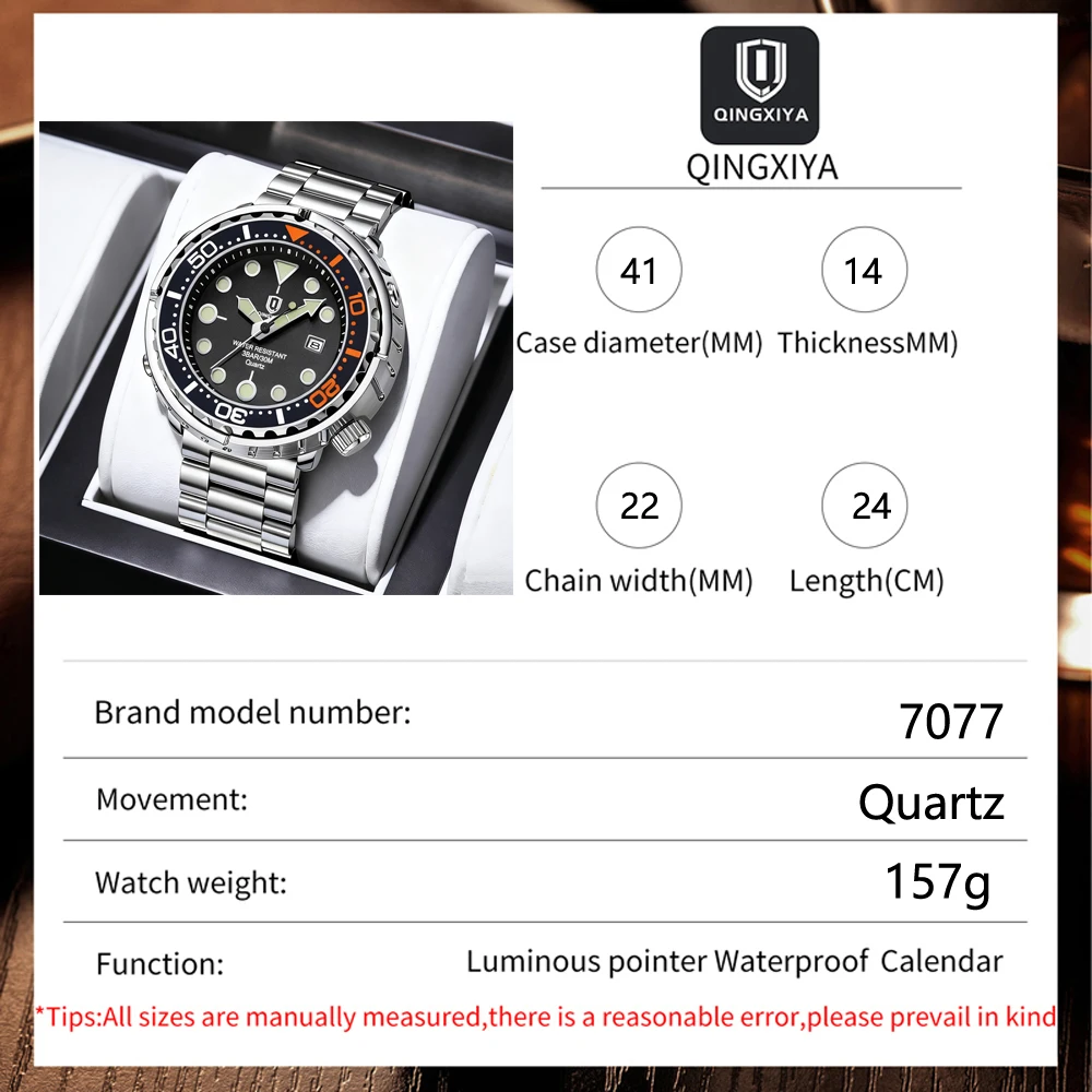QINGXIYA Sports Men Quartz Watch Silicone Strap Waterproof Luminous Date Wristwatch Mens Military Clock Man Relogio Masculino