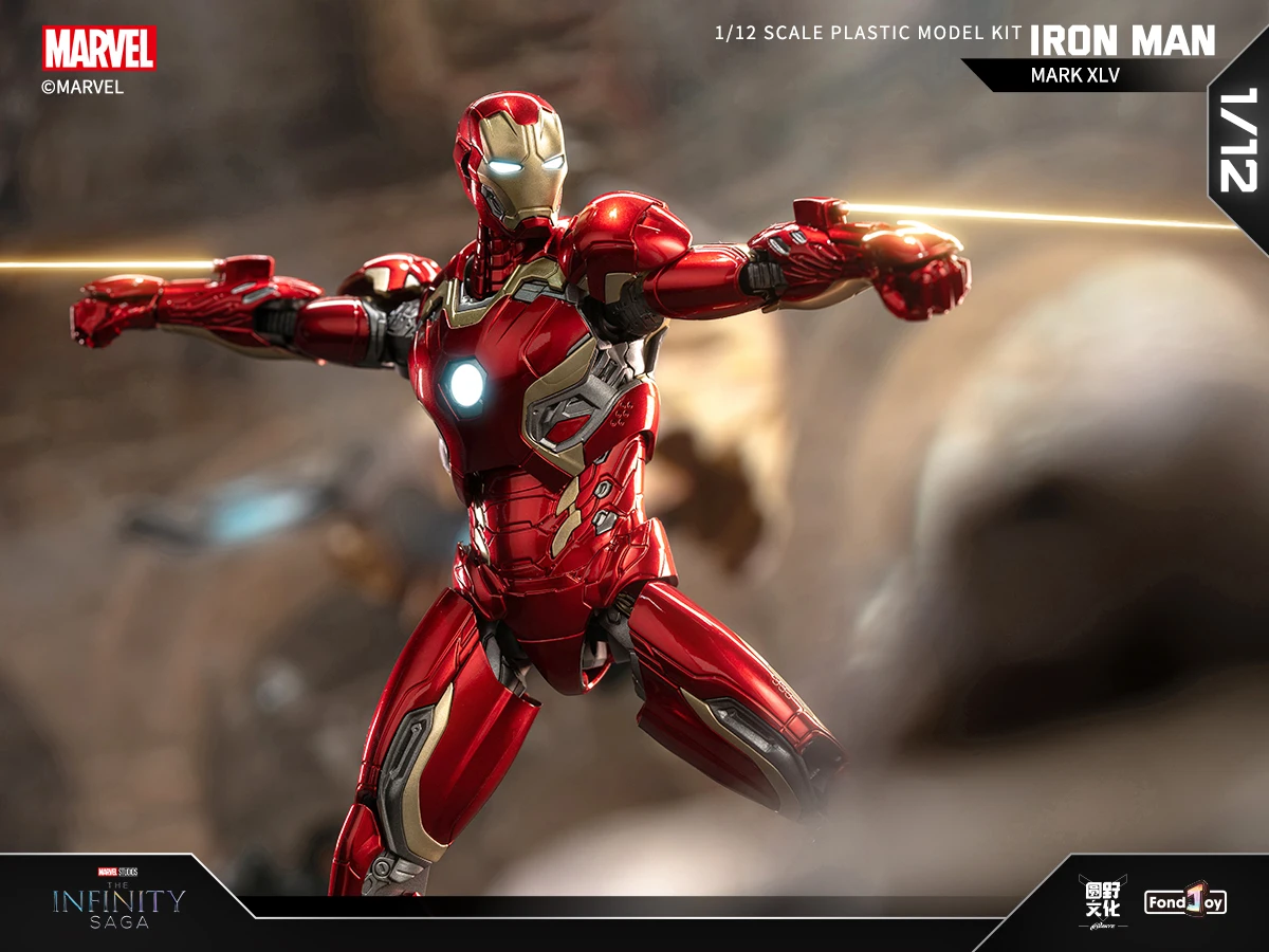 15.5CM Fondjoy Original MK45 Iron Man 1/12 Mark45 Avengers:Age of Ultron Vibranium Assembled Action Figure Collect Toy Gift