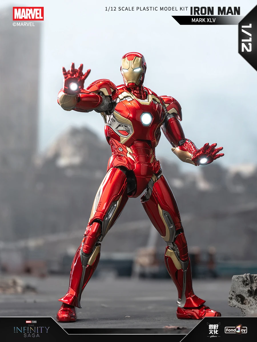 15.5CM Fondjoy Original MK45 Iron Man 1/12 Mark45 Avengers:Age of Ultron Vibranium Assembled Action Figure Collect Toy Gift