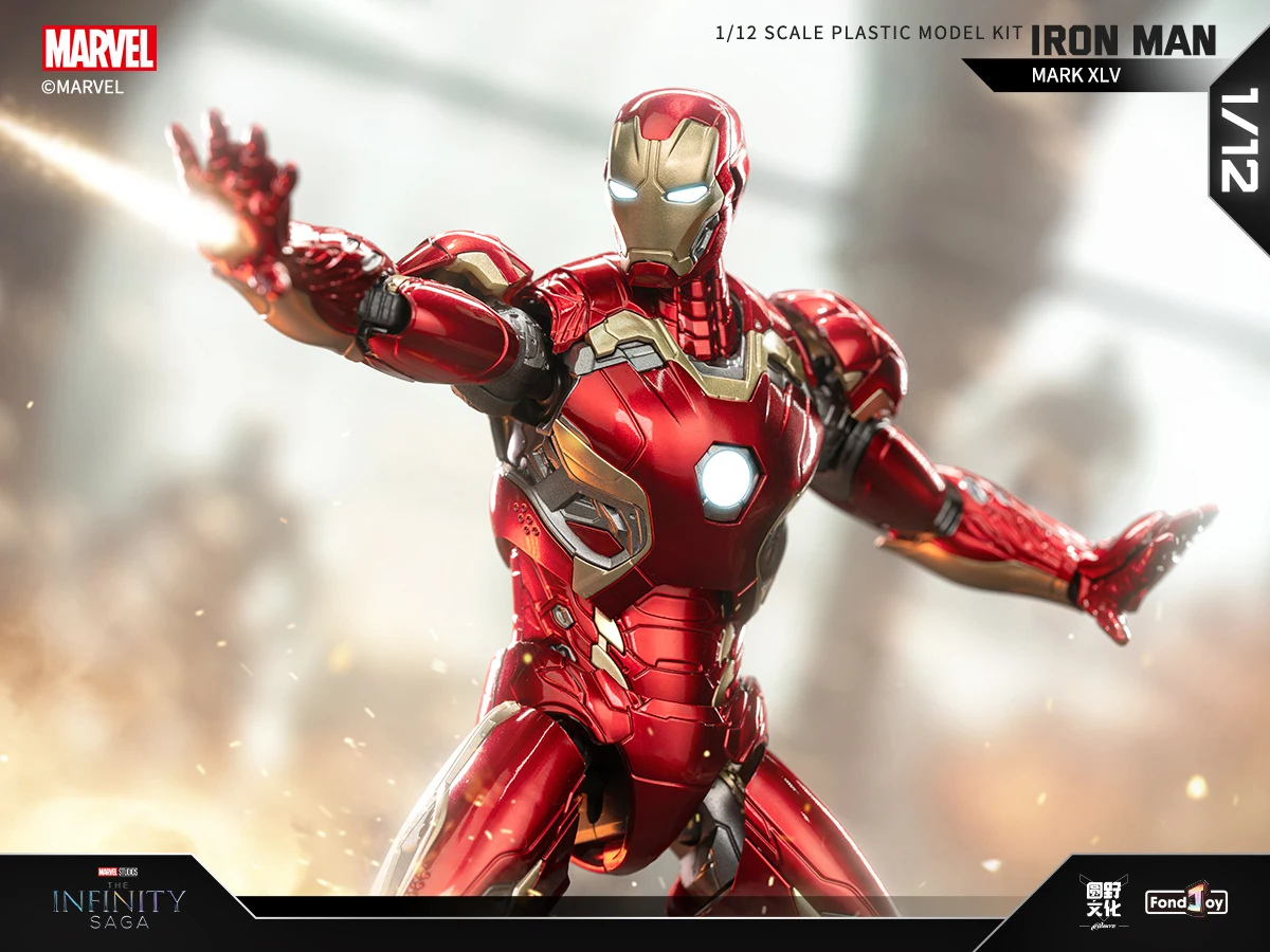 15.5CM Fondjoy Original MK45 Iron Man 1/12 Mark45 Avengers:Age of Ultron Vibranium Assembled Action Figure Collect Toy Gift