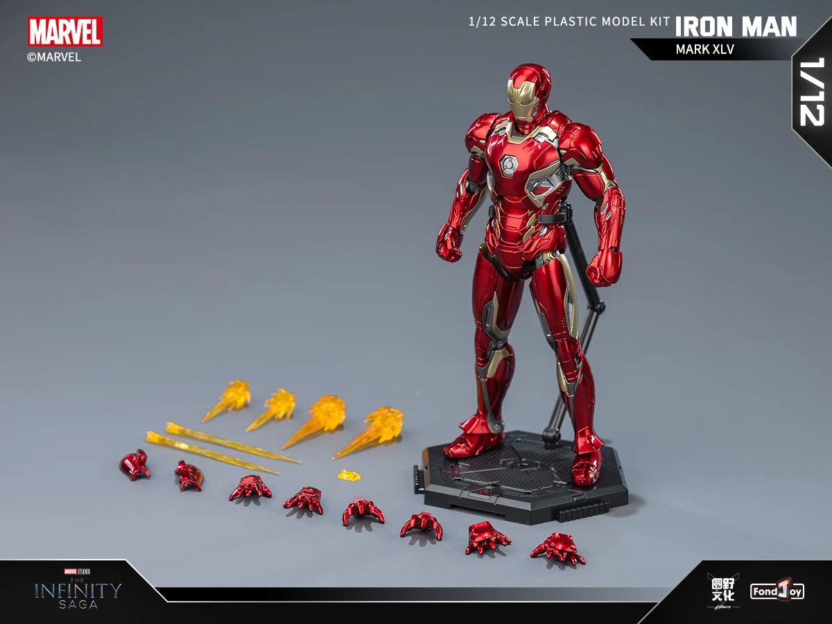 15.5CM Fondjoy Original MK45 Iron Man 1/12 Mark45 Avengers:Age of Ultron Vibranium Assembled Action Figure Collect Toy Gift