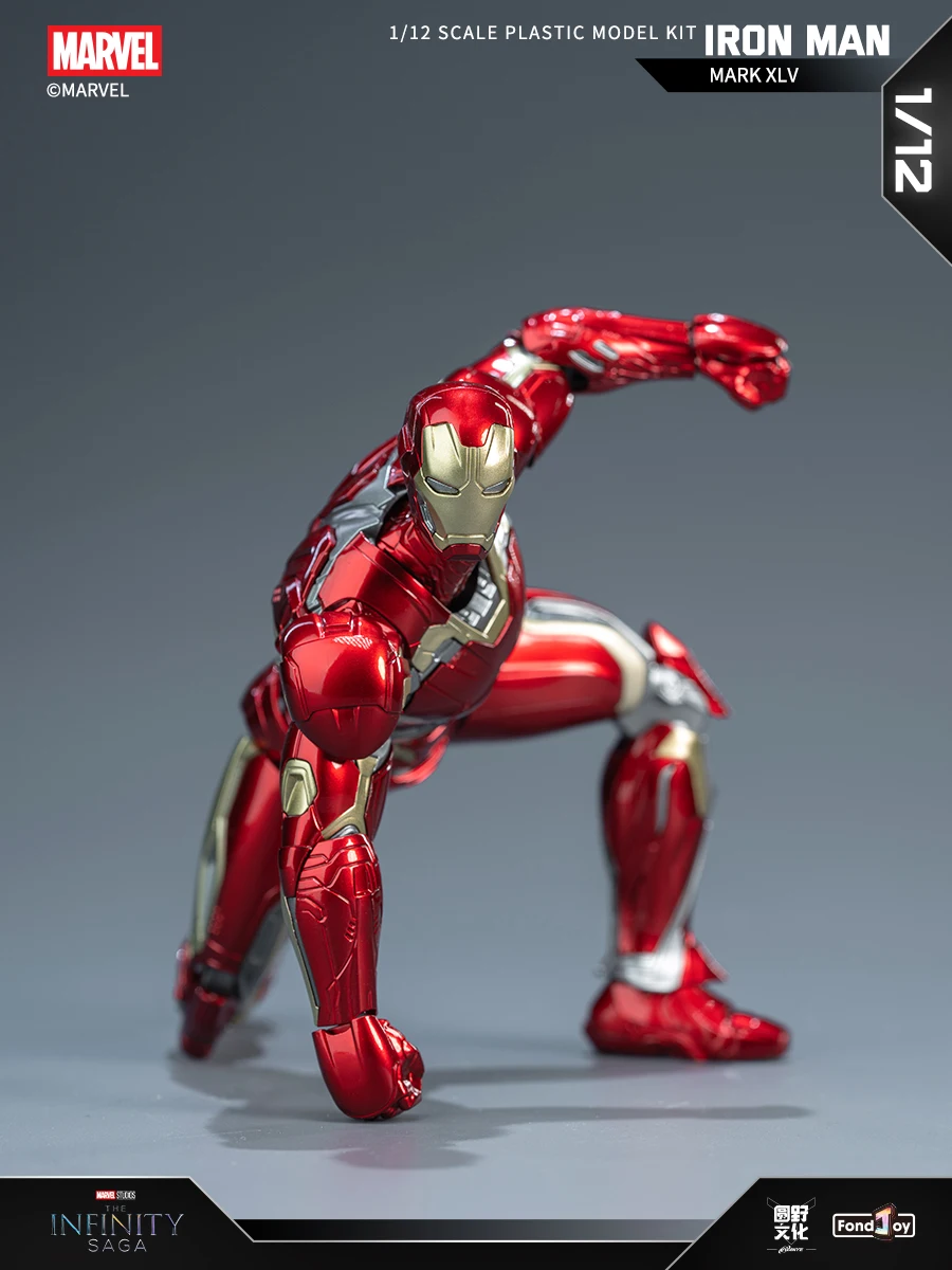 15.5CM Fondjoy Original MK45 Iron Man 1/12 Mark45 Avengers:Age of Ultron Vibranium Assembled Action Figure Collect Toy Gift