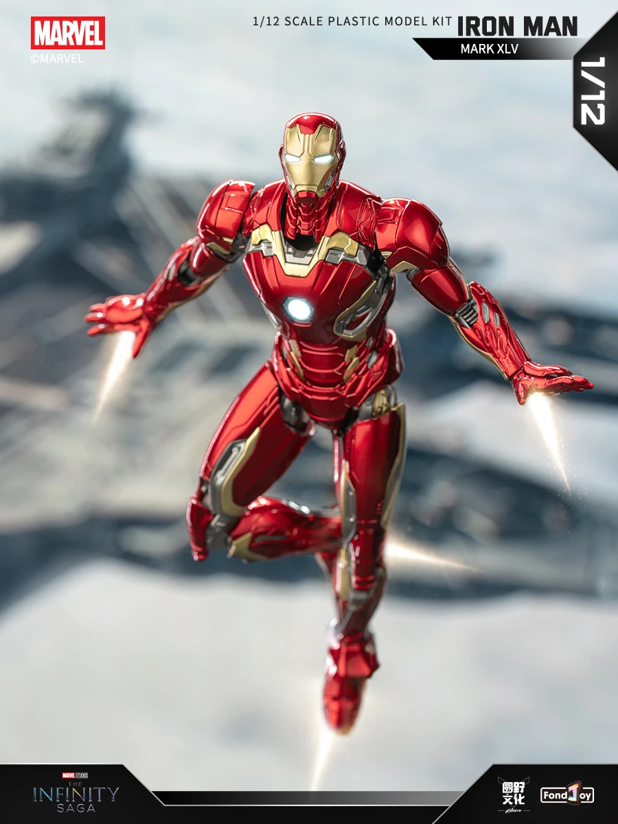 15.5CM Fondjoy Original MK45 Iron Man 1/12 Mark45 Avengers:Age of Ultron Vibranium Assembled Action Figure Collect Toy Gift