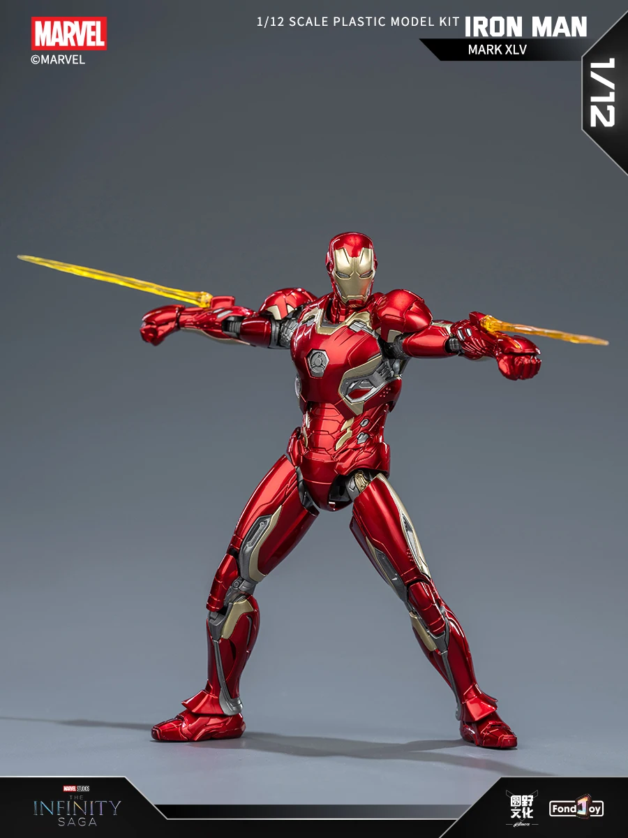 15.5CM Fondjoy Original MK45 Iron Man 1/12 Mark45 Avengers:Age of Ultron Vibranium Assembled Action Figure Collect Toy Gift