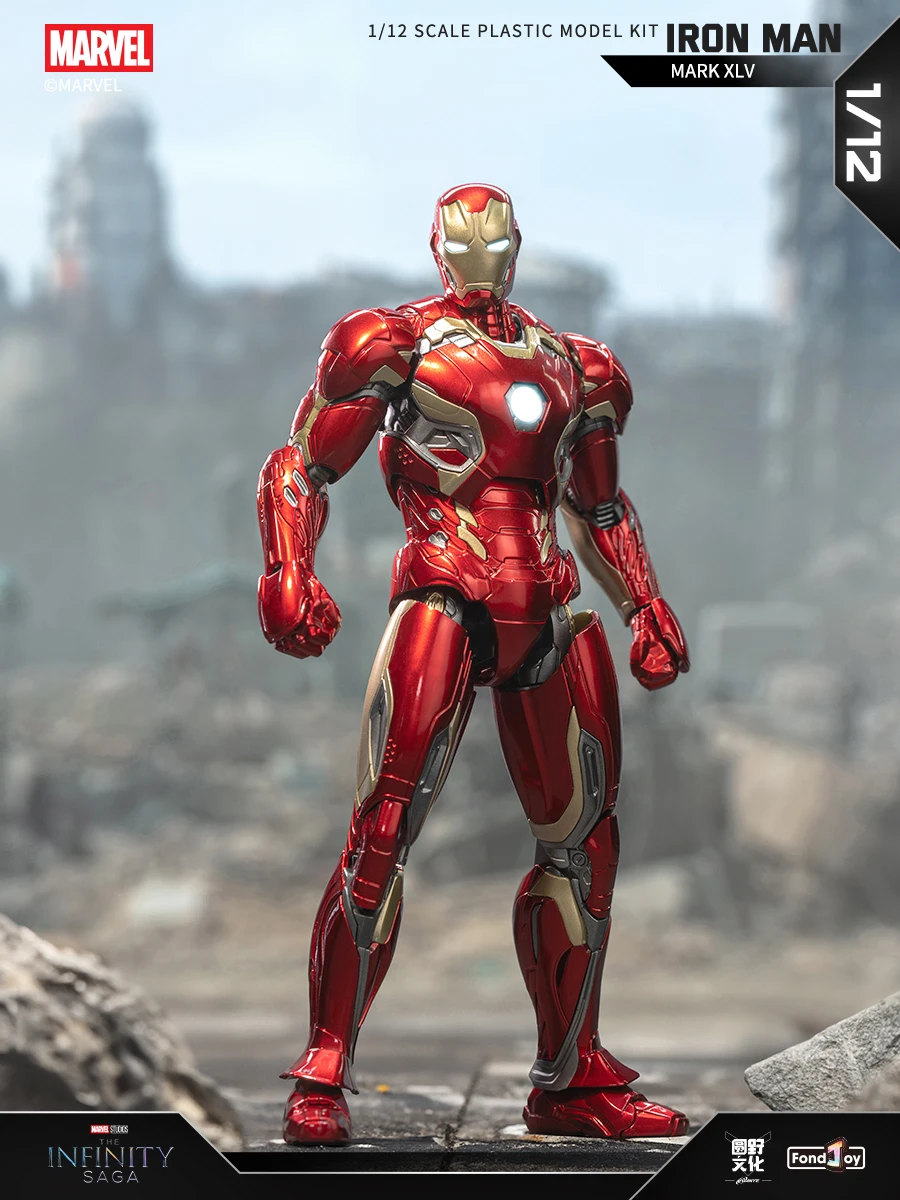 15.5CM Fondjoy Original MK45 Iron Man 1/12 Mark45 Avengers:Age of Ultron Vibranium Assembled Action Figure Collect Toy Gift