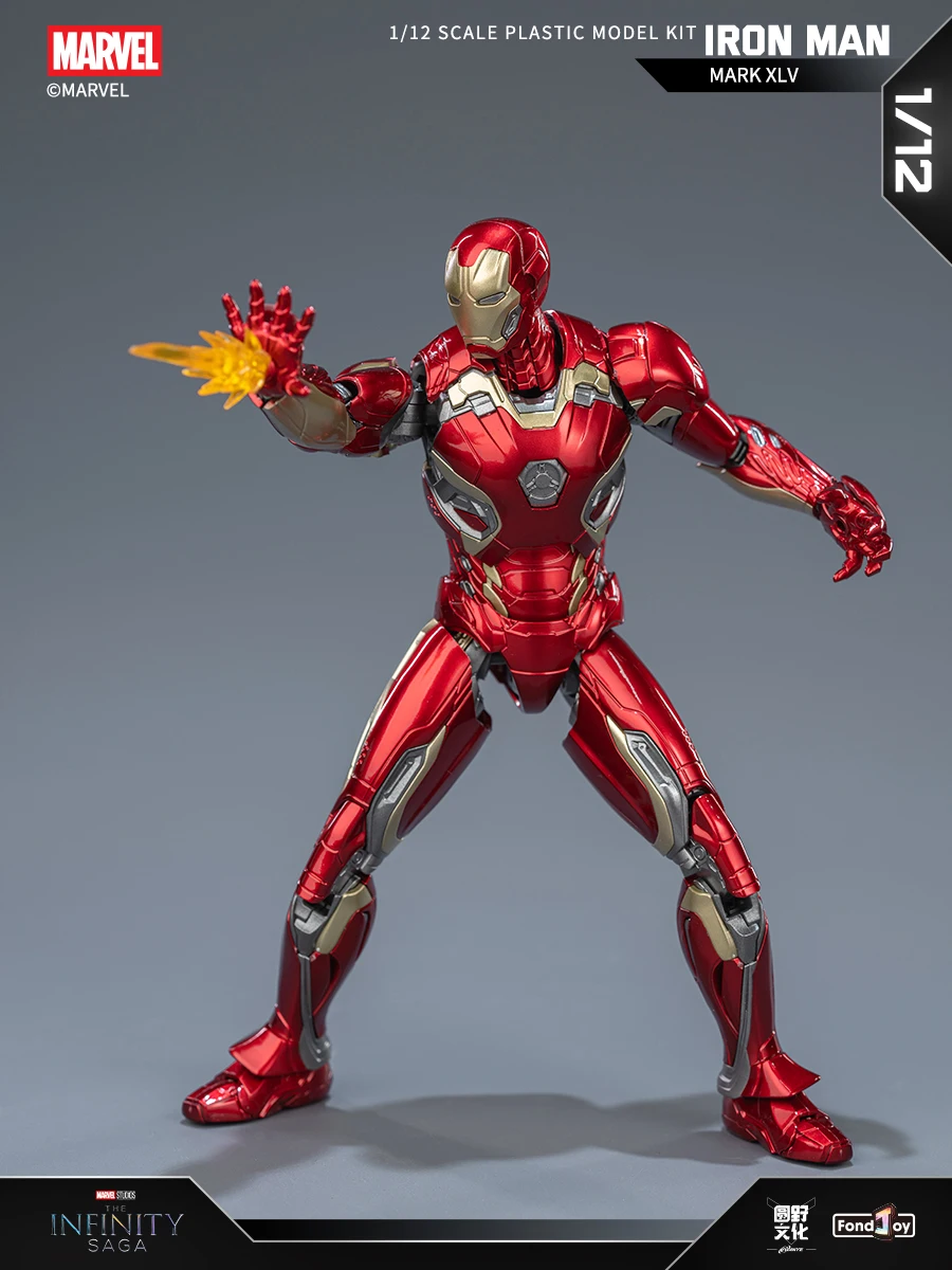 15.5CM Fondjoy Original MK45 Iron Man 1/12 Mark45 Avengers:Age of Ultron Vibranium Assembled Action Figure Collect Toy Gift