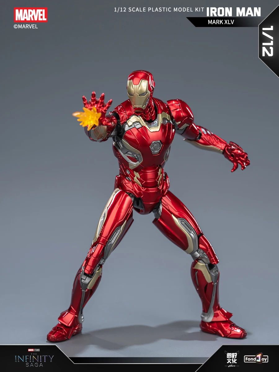 15.5CM Fondjoy Original MK45 Iron Man 1/12 Mark45 Avengers:Age of Ultron Vibranium Assembled Action Figure Collect Toy Gift