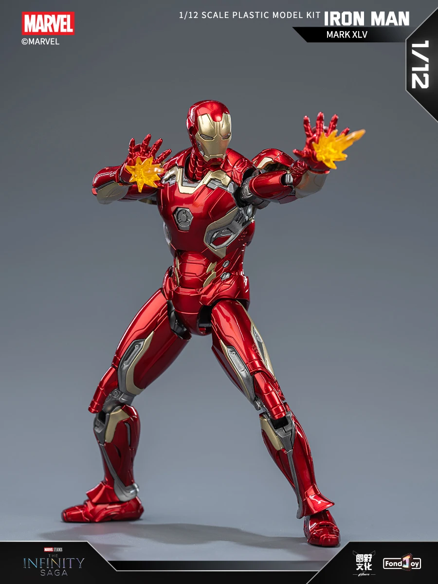 15.5CM Fondjoy Original MK45 Iron Man 1/12 Mark45 Avengers:Age of Ultron Vibranium Assembled Action Figure Collect Toy Gift