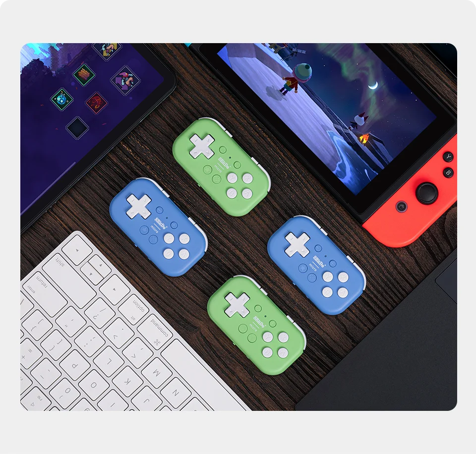8BitDo Micro Bluetooth Gamepad Pocket Mini Controller For Nintendo Switch/Switch2/Android/Raspberry/iOS/PC Gamepad Keyboard Mode