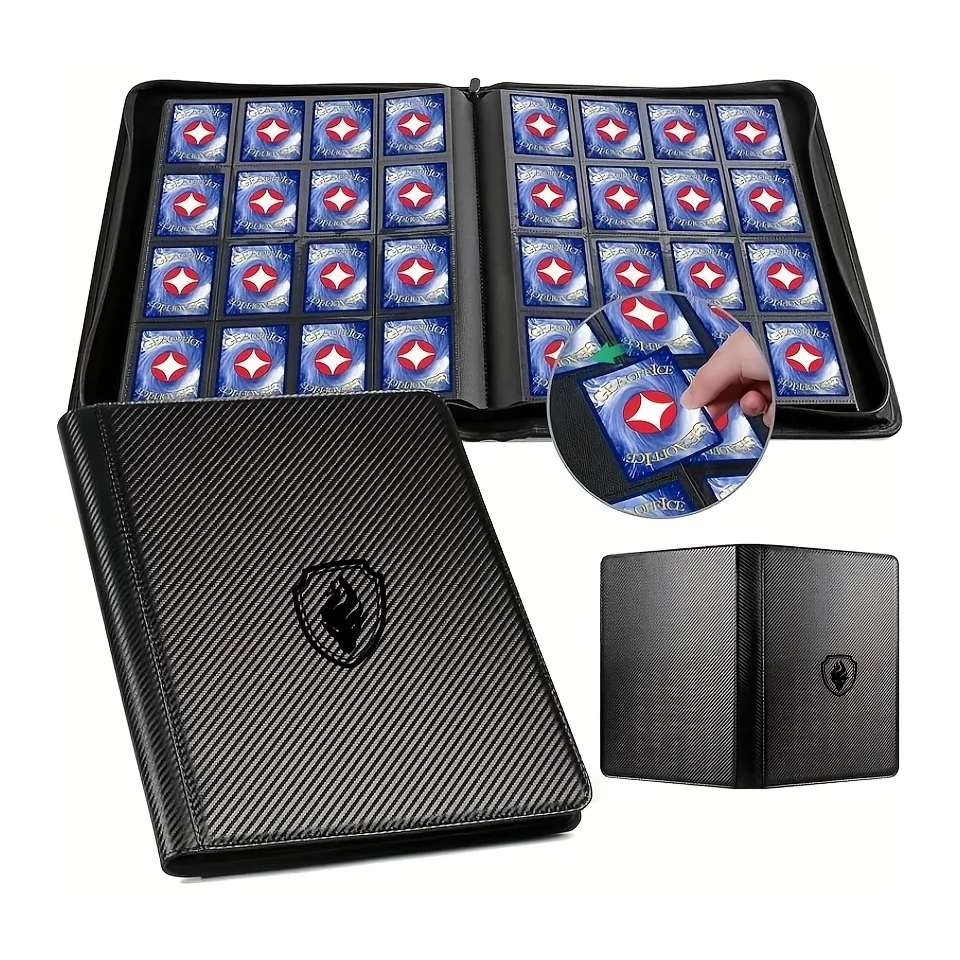 1024 Pockets Trading Card Binder, Premium 16 Pockets Card Holder Folders, Side Loading Card Album for Sport, Game Card