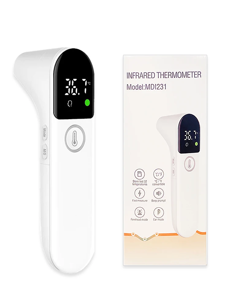 Digital Infrared Thermometer Baby Forehead Ear Non-contact Medical Use Body Temperature Meter Adult IR Measure Fever Termometro