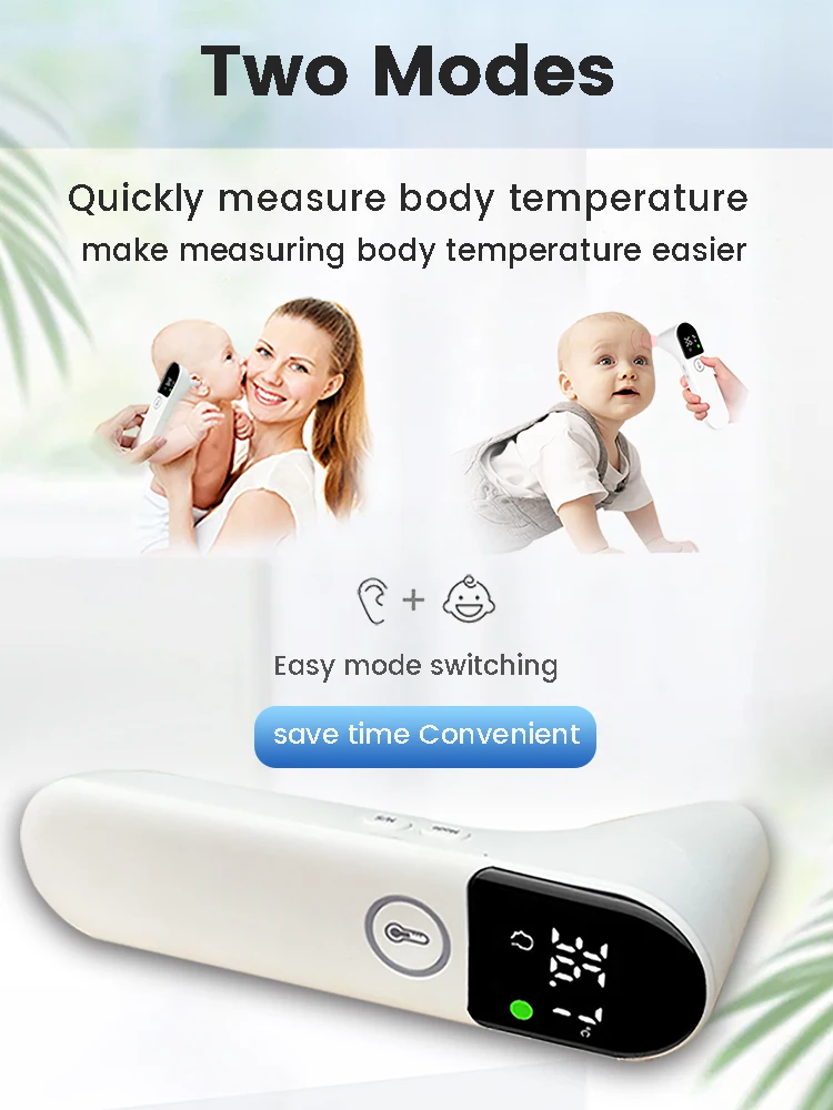 Digital Infrared Thermometer Baby Forehead Ear Non-contact Medical Use Body Temperature Meter Adult IR Measure Fever Termometro