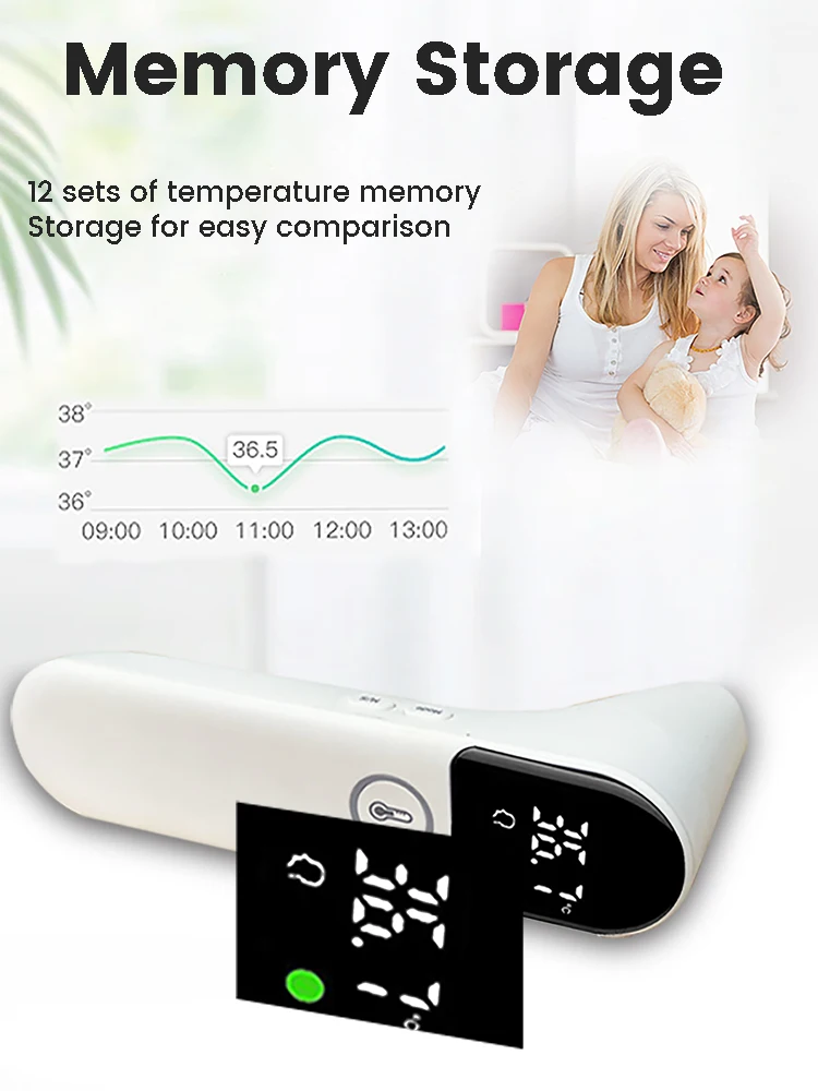 Digital Infrared Thermometer Baby Forehead Ear Non-contact Medical Use Body Temperature Meter Adult IR Measure Fever Termometro