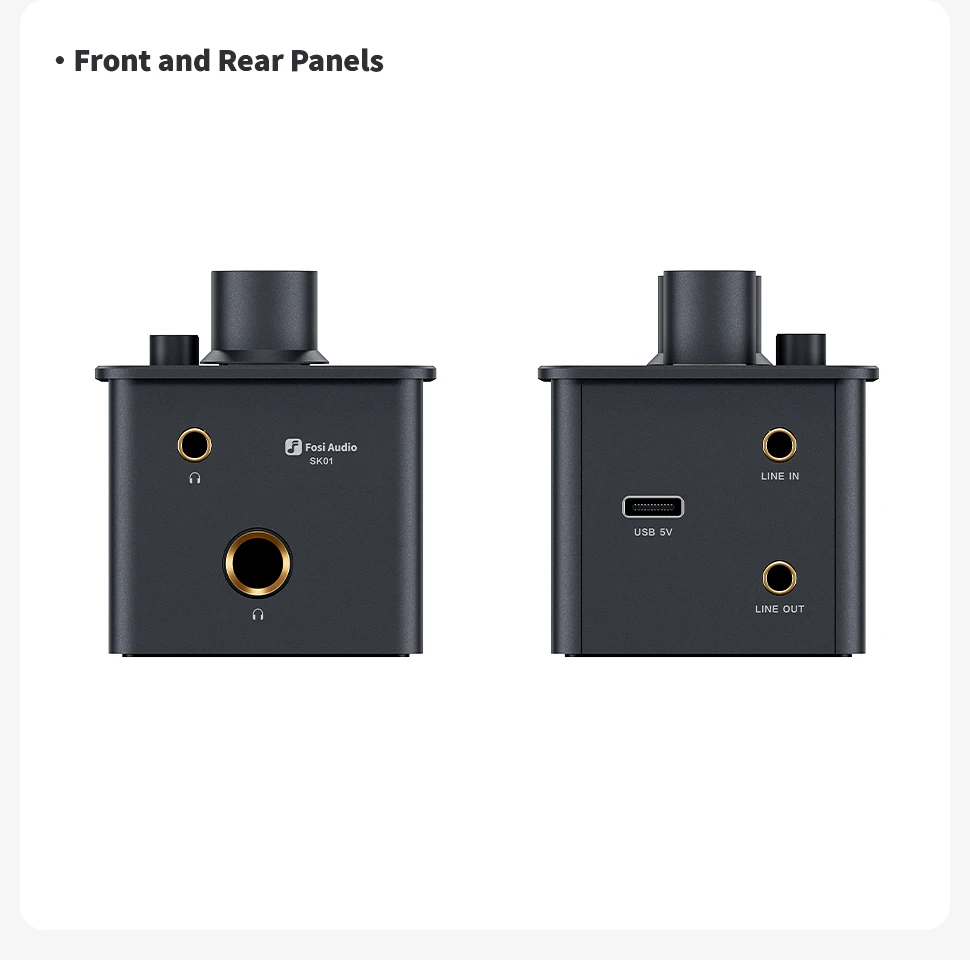 Fosi Audio SK01 Headphone Amplifier & Preamplifier 2 in 1 for Headphone Earphone, Power Amplifier, Active speakers