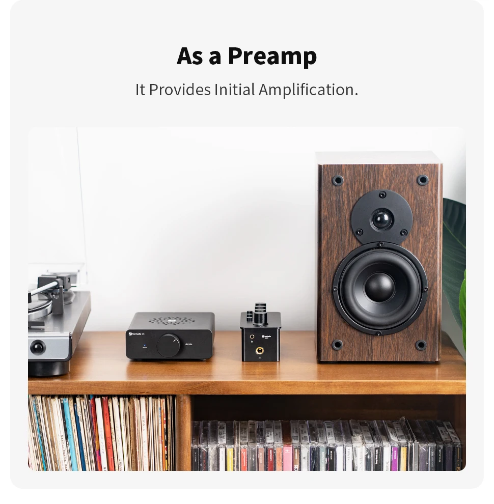 Fosi Audio SK01 Headphone Amplifier & Preamplifier 2 in 1 for Headphone Earphone, Power Amplifier, Active speakers
