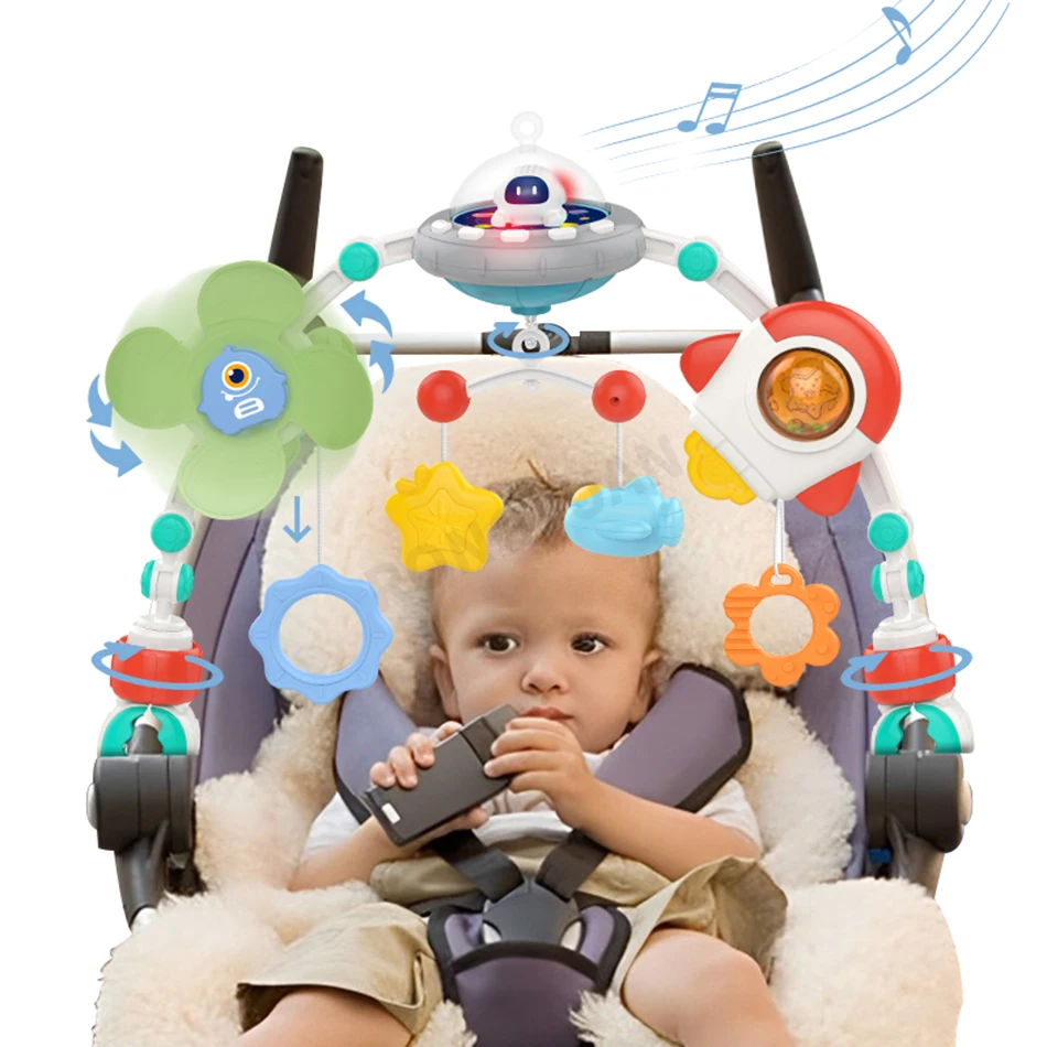 Baby Stroller Arch Toys Bouncer Toy Pram Activity Arch Toys Fine Motor Skills Toys Sensory Development Arch Baby Car Seat Toys