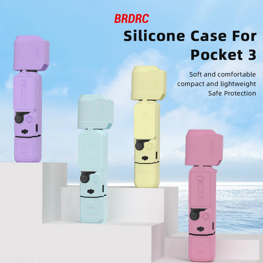 Case for DJI OSMO Pocket 4 Pro 4 3 Silicone Protective Cover Anti-Scratch Lens Cap Protector for Pocket4 Case Shell Accessories