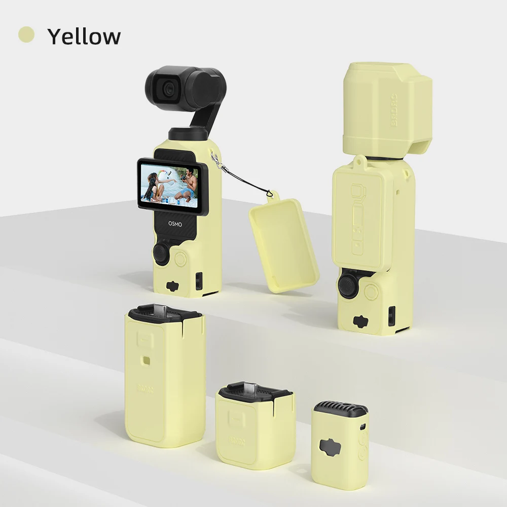 Case for DJI OSMO Pocket 4 Pro 4 3 Silicone Protective Cover Anti-Scratch Lens Cap Protector for Pocket4 Case Shell Accessories