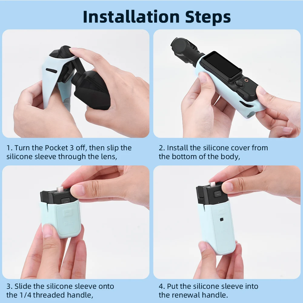 Case for DJI OSMO Pocket 4 Pro 4 3 Silicone Protective Cover Anti-Scratch Lens Cap Protector for Pocket4 Case Shell Accessories