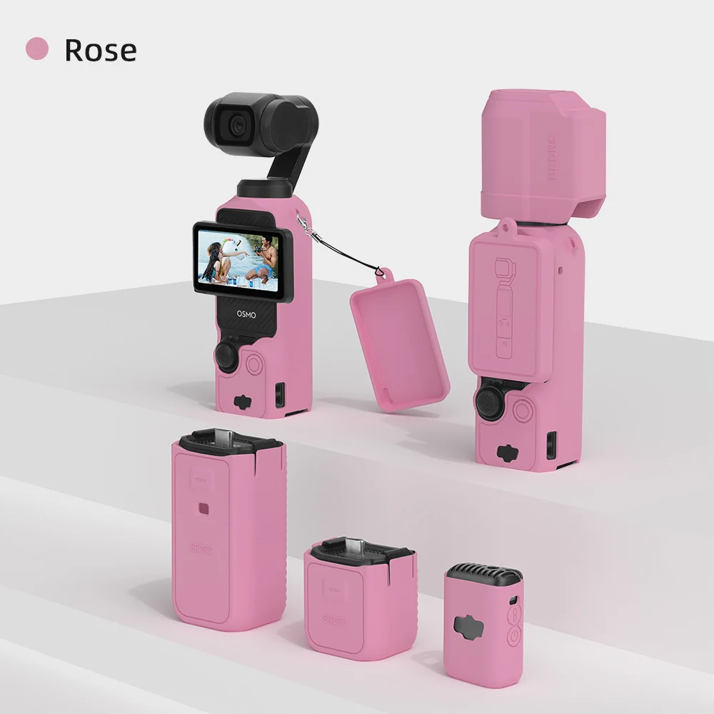 Case for DJI OSMO Pocket 4 Pro 4 3 Silicone Protective Cover Anti-Scratch Lens Cap Protector for Pocket4 Case Shell Accessories