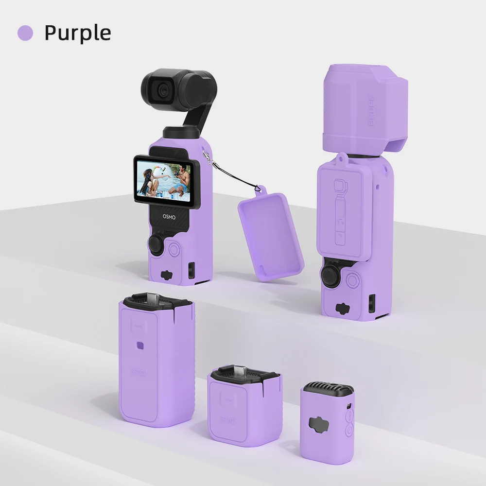 Case for DJI OSMO Pocket 4 Pro 4 3 Silicone Protective Cover Anti-Scratch Lens Cap Protector for Pocket4 Case Shell Accessories