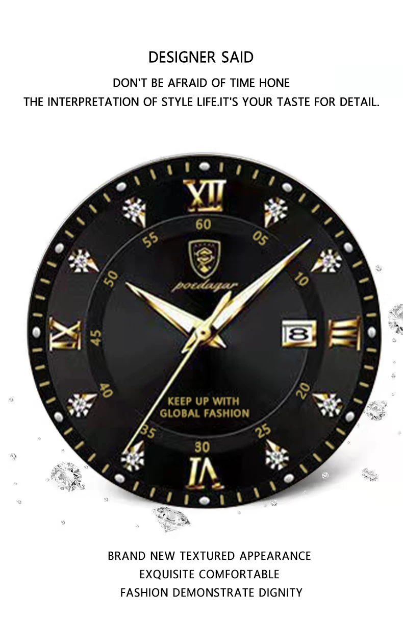 POEDAGAR Luxury Woman Watch Waterproof Stainless Steel Luminous Date Ladies Watch Fashion Simple Casual Women’s Quartz Watches