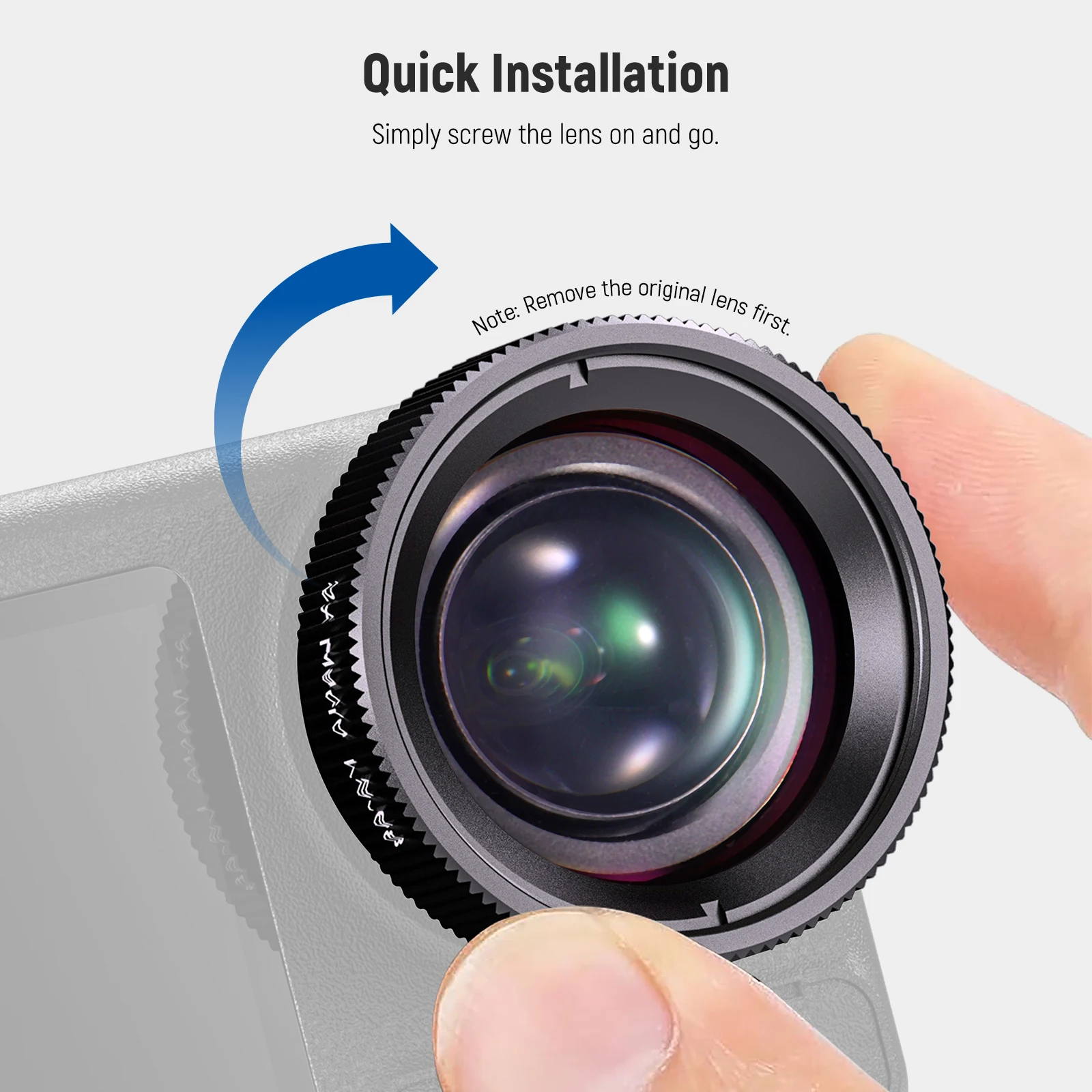 NEEWER Macro Lens Compatible with DJI Osmo Action 5 Pro/4 Action Camera, 2X Magnification, Close Up Photography Accessory