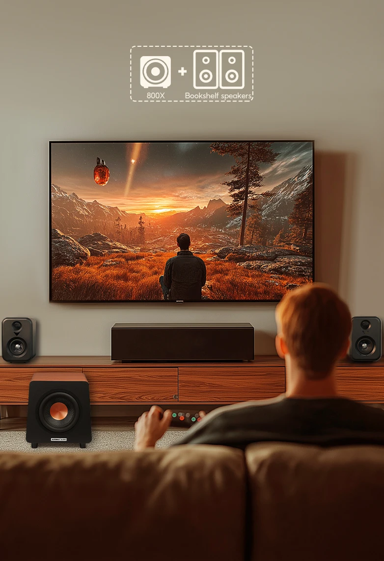 AIYIMA S400 Upgrade Active Speakers Wooden Studio Monitor Bluetooth USB OPT RCA Inputs Subwoofer Output Record Player Speaker