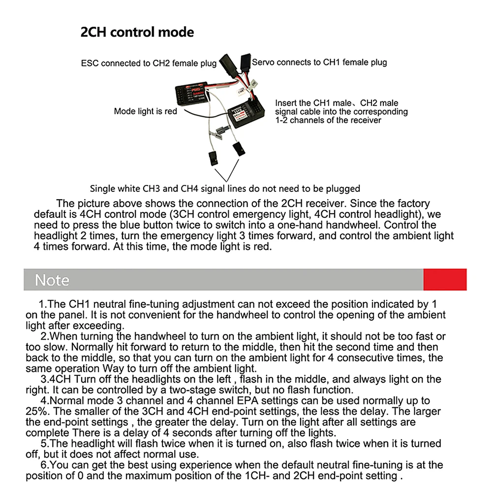 DUMBORC 2.4GHz Receiver P6F P6F(G) P6DC P6DC(G) P4FM(G) P4FM P6FP P10F P10F(G) Receiver with Gyro/without Gyro For RC Car Boat