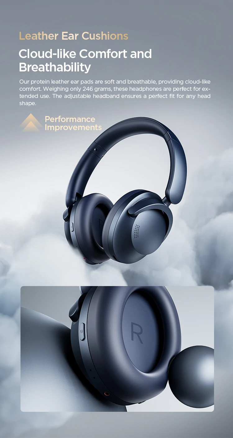 1MORE SonoFlow Pro HQ51 Noise Cancelling Wireless Headphones Bluetooth V5.4 AAC LDAC Hi-Res QuietMax ANC Earphones 100H Playtime