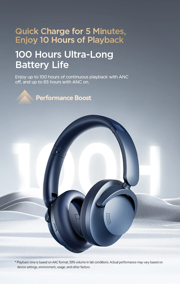 1MORE SonoFlow Pro HQ51 Noise Cancelling Wireless Headphones Bluetooth V5.4 AAC LDAC Hi-Res QuietMax ANC Earphones 100H Playtime
