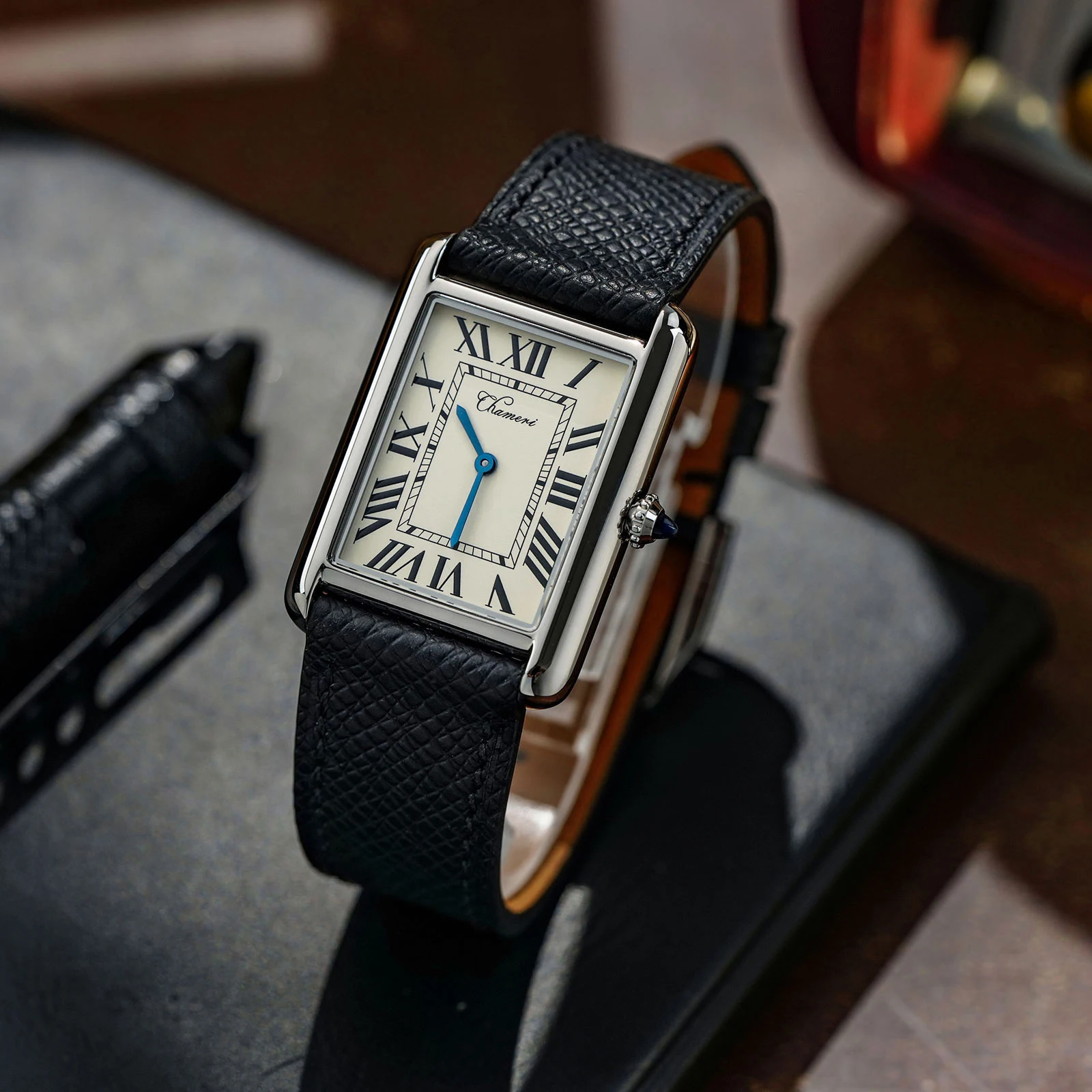 Chameri CH01 Quartz Watch Swiss Ronda 762 Quartz Movement Watches Sapphire Crystal Waterproof 50m Stainless Steel Wristwatch
