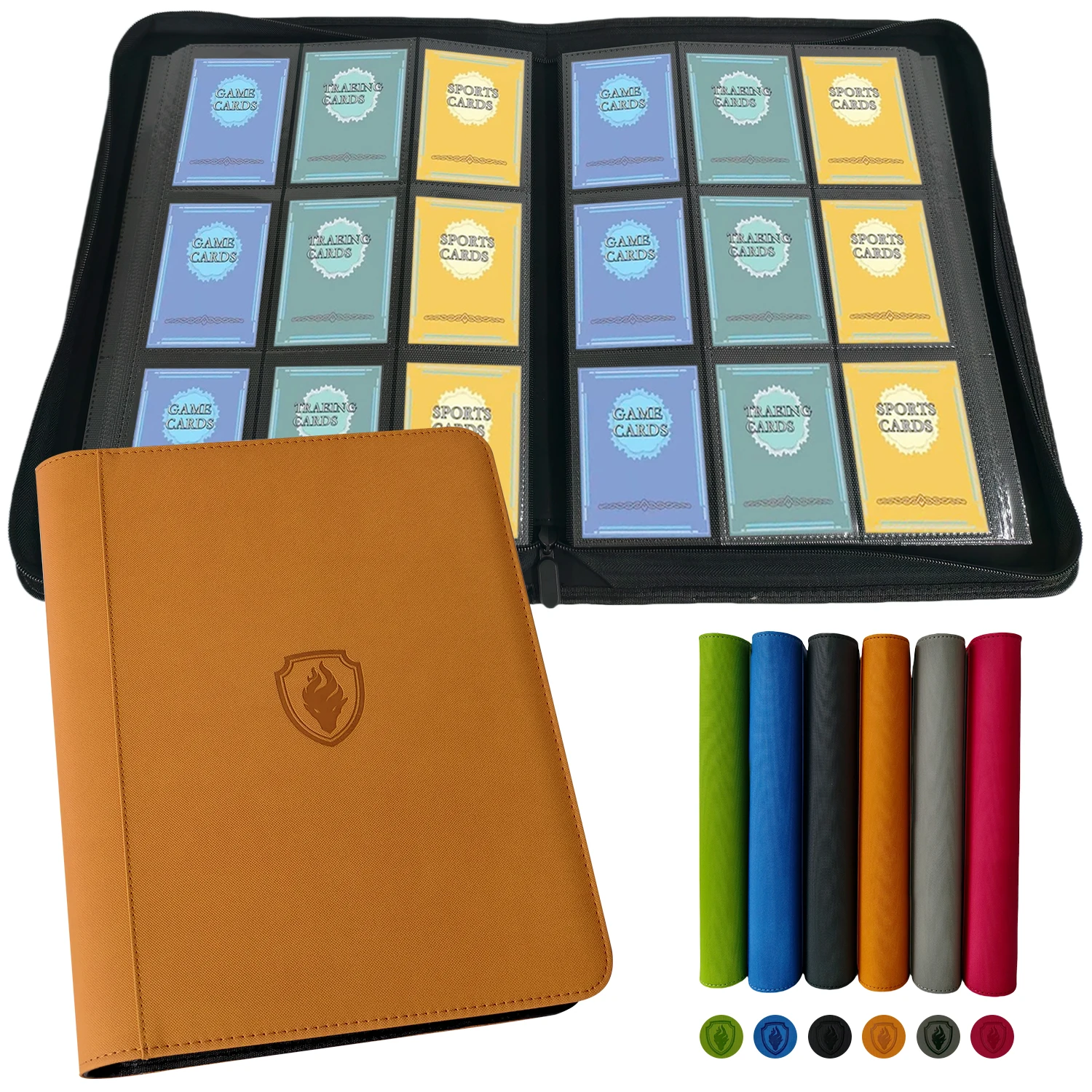 9-Pocket Ring-Less Card Binder, Double Capacity Can Hold 864 Cards, Suitable for Sport/YGO/PTCG/Game Cards