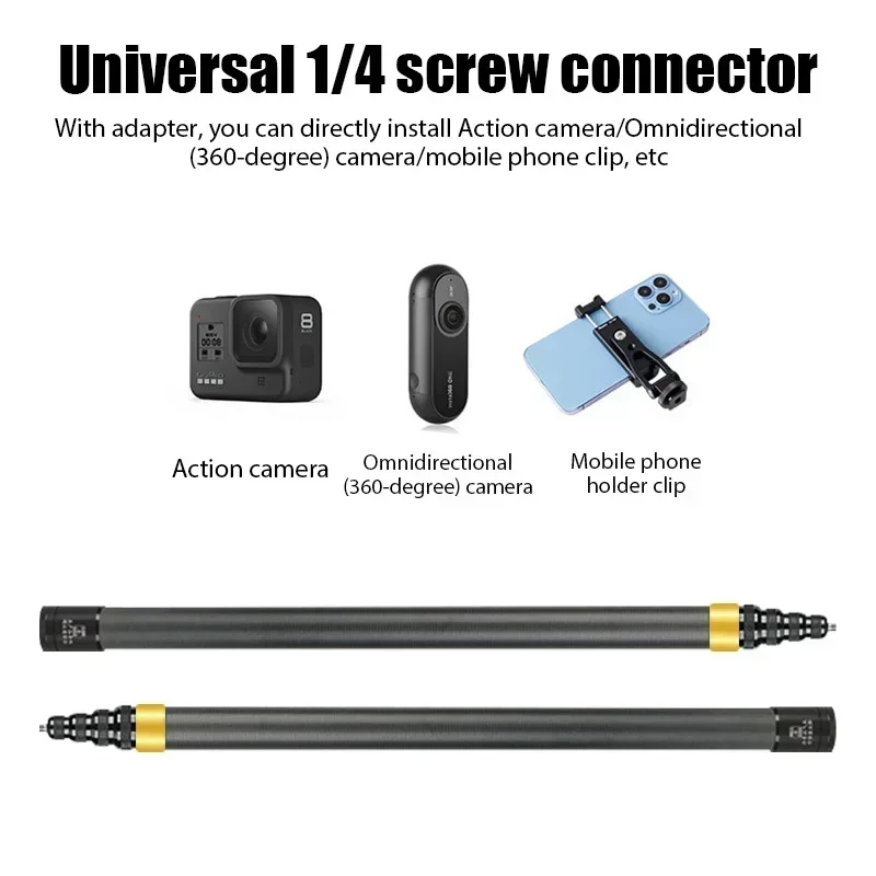 Carbon Fiber Selfie Stick Camera Extension Ultra Long Invisible Extension Stick Selfie Stick