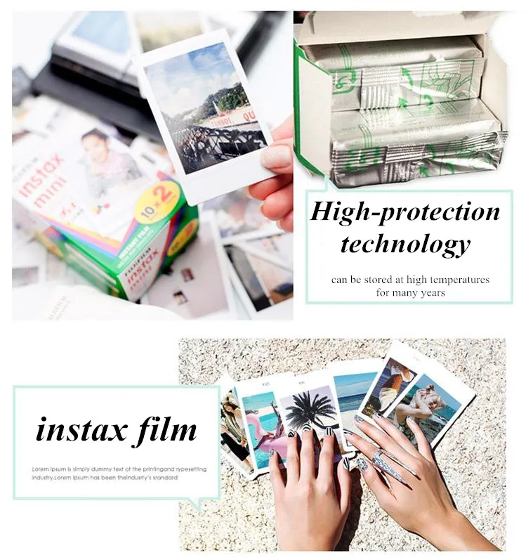 Fujifilm Instax Mini Film White 10 20 40 50 80 100 Sheets For FUJI Instant Photo Camera Mini 12 Mini 11 9 8 7s70 Link EVO Liplay