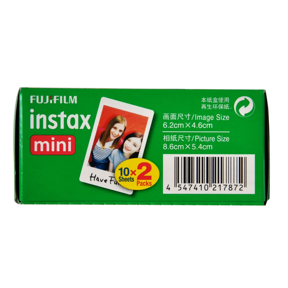 Fujifilm Instax Mini Film White 10 20 40 50 80 100 Sheets For FUJI Instant Photo Camera Mini 12 Mini 11 9 8 7s70 Link EVO Liplay