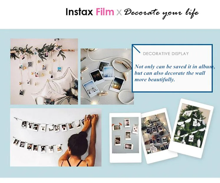 Fujifilm Instax Mini Film White 10 20 40 50 80 100 Sheets For FUJI Instant Photo Camera Mini 12 Mini 11 9 8 7s70 Link EVO Liplay