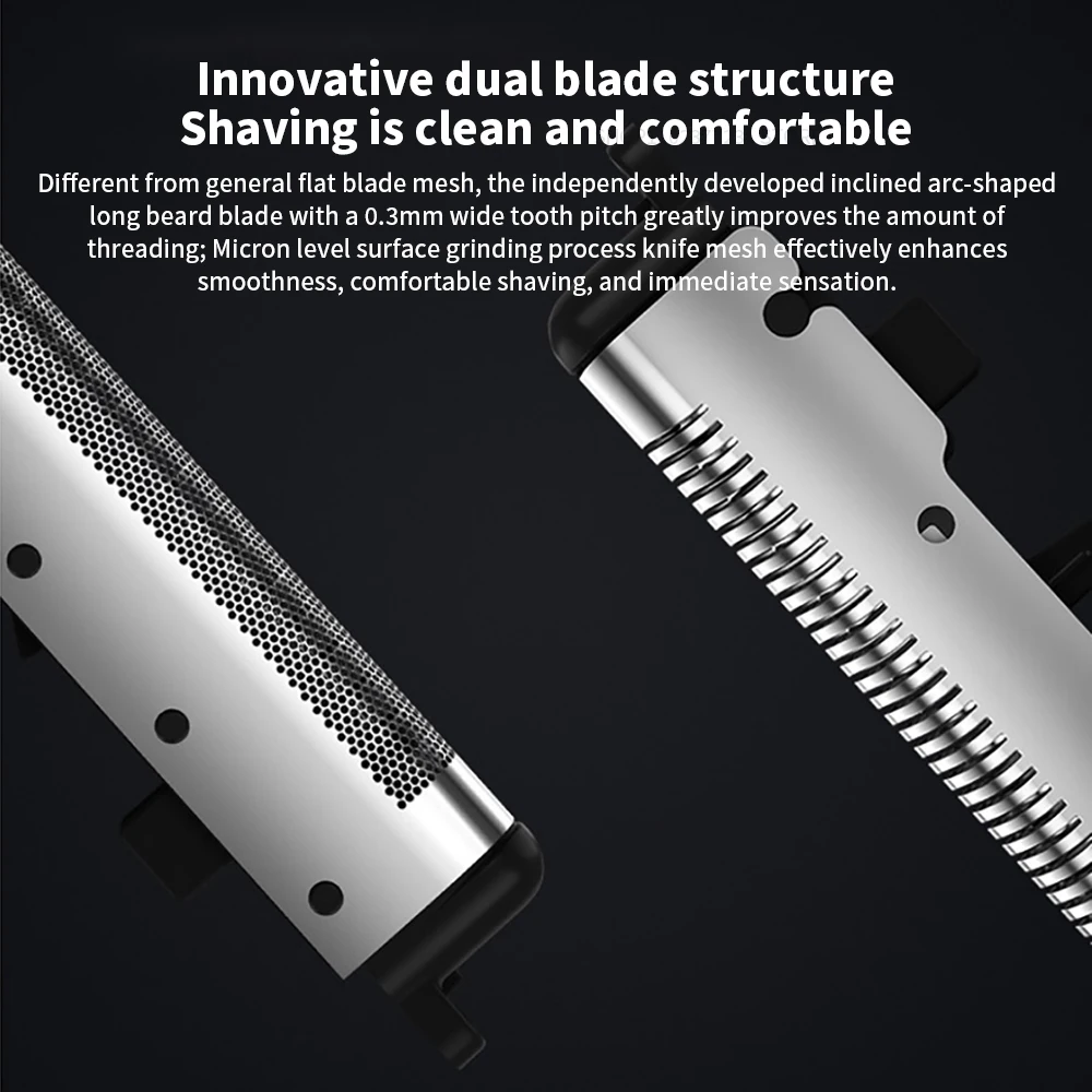 New MIJIA Electric Shaver Reciprocating Dual Blade MSW201 ,Portable IPX7 Waterproof Rechargeable Beard Trimmer Razor for Men