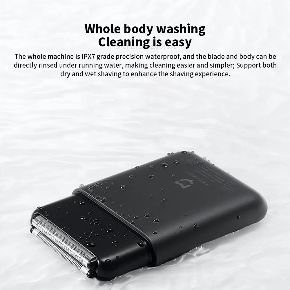 New MIJIA Electric Shaver Reciprocating Dual Blade MSW201 ,Portable IPX7 Waterproof Rechargeable Beard Trimmer Razor for Men