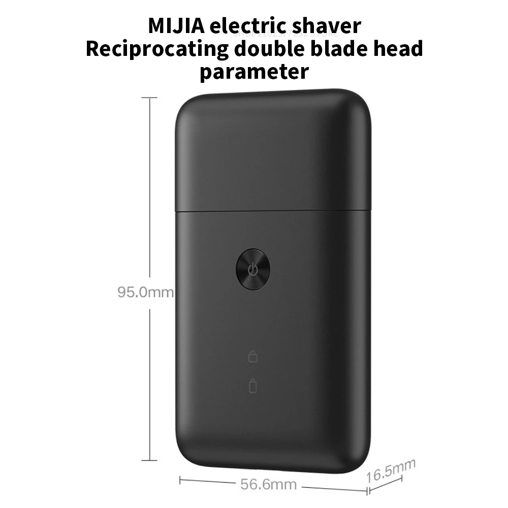 New MIJIA Electric Shaver Reciprocating Dual Blade MSW201 ,Portable IPX7 Waterproof Rechargeable Beard Trimmer Razor for Men