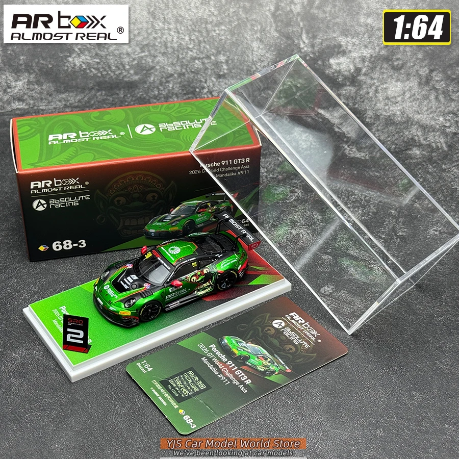 AR BOX Diecast Model 1/64 Porsche 911 GT3 R 2026 GT Car Model Stcollection