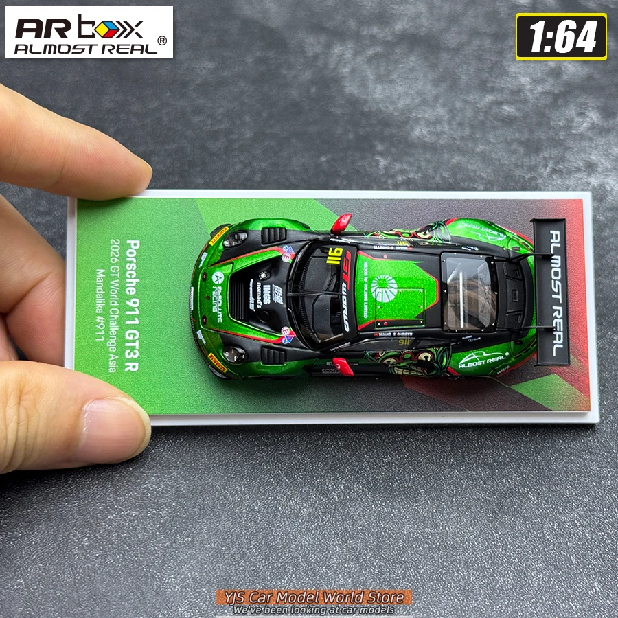AR BOX Diecast Model 1/64 Porsche 911 GT3 R 2026 GT Car Model Stcollection