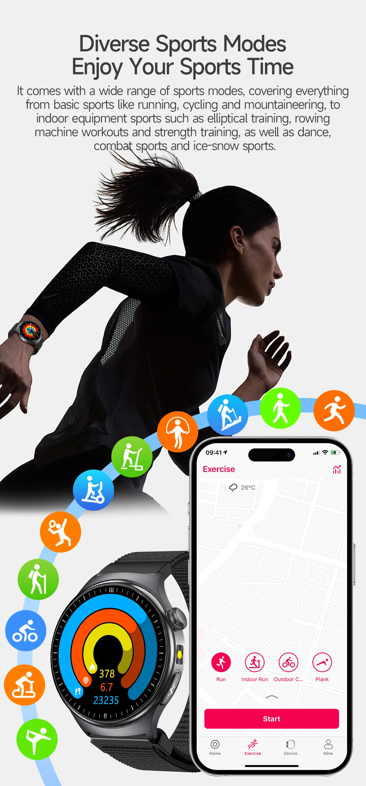 2026 New AI-Diagnosis Care Smartwatch ECG+PPG Accurate Uric Acid Blood Pressure Body Fat Five Organ Fitness Waterproof Smartwatc