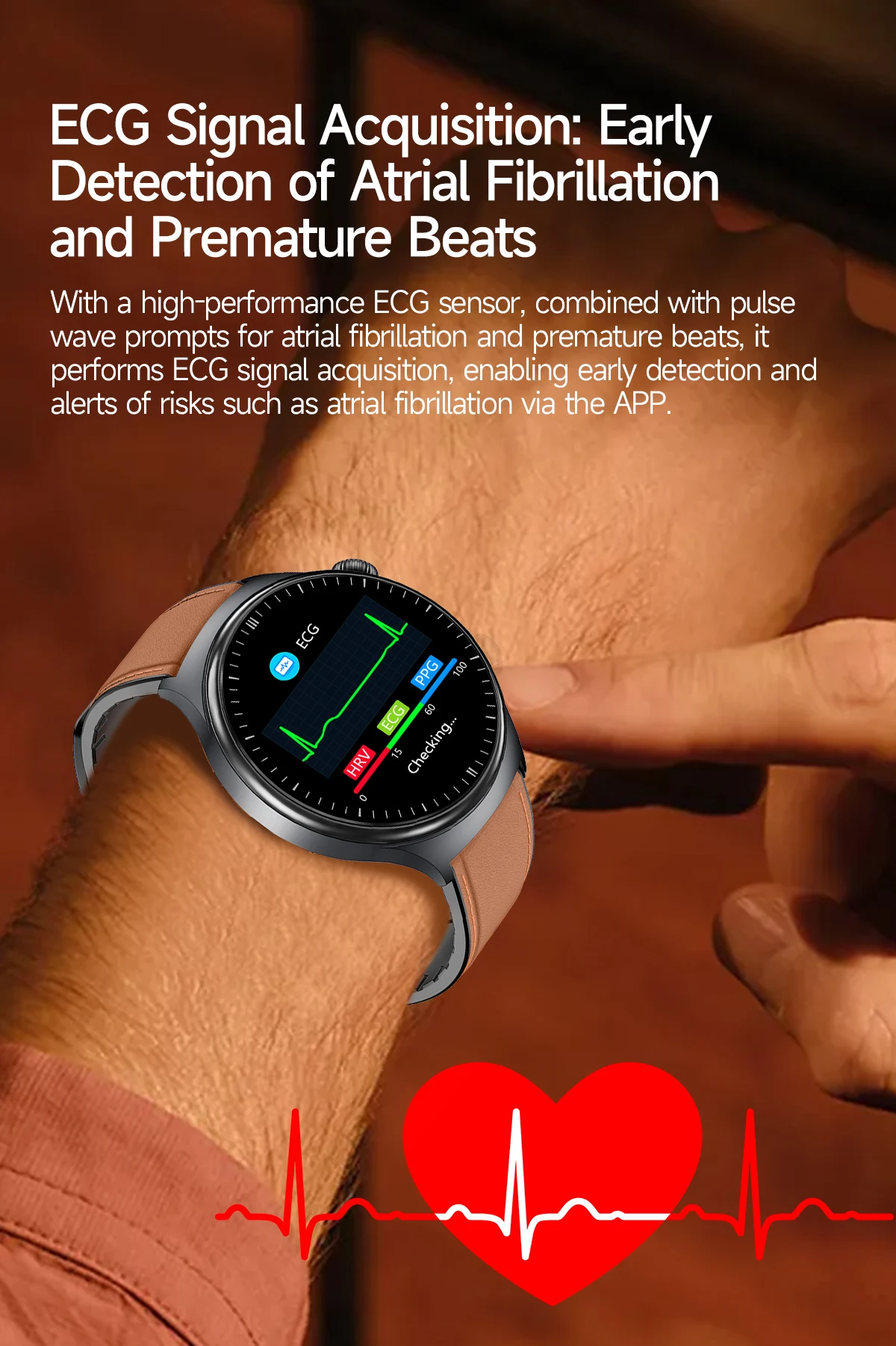 2026 New AI-Diagnosis Care Smartwatch ECG+PPG Accurate Uric Acid Blood Pressure Body Fat Five Organ Fitness Waterproof Smartwatc